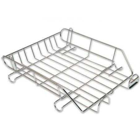 Bandeja sobremesa metalica q-connect cromada 370x275 mm