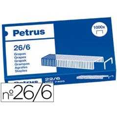 Grapas petrus nº 26/6 galvanizada caja de 1000 unidades