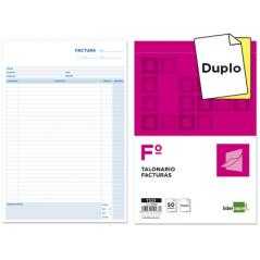 Talonario liderpapel facturas folio original y copia t223 con i.v.a.