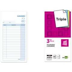 Talonario liderpapel camarero 3/fº original y 2 copias t314