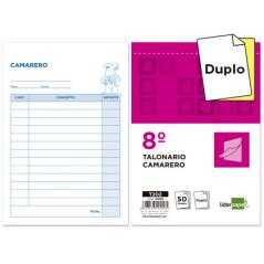 Talonario liderpapel camarero 8º original y copia t202