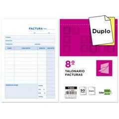 Talonario liderpapel facturas 8º original y copia t200 con i.v.a