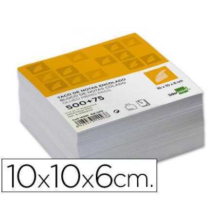 Taco papel liderpapel encolado 100x100x60 mm blanco 80 gr