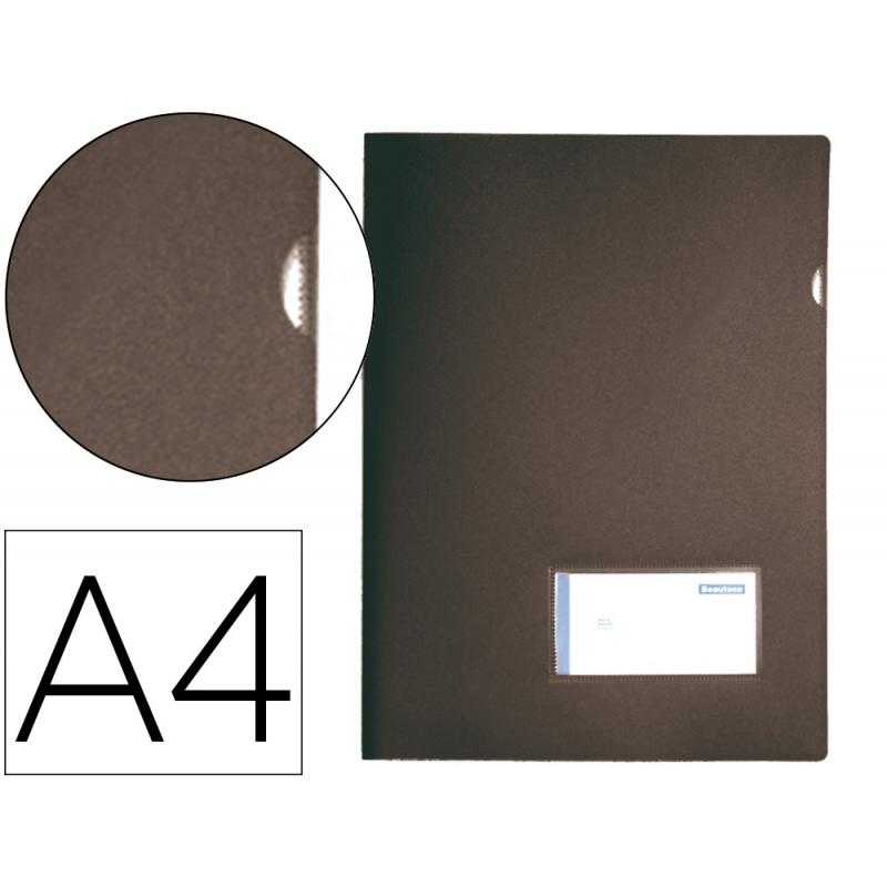 Carpeta liderpapel dossier a4 uñero negro opaco