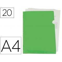 Carpeta liderpapel dossier uñero polipropileno din a4 verde manzana opaco 20 hojas