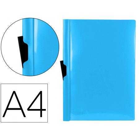 Carpeta liderpapel dossier pinza lateral polipropileno din a4 celeste opaco 30 hojas pinza deslizante
