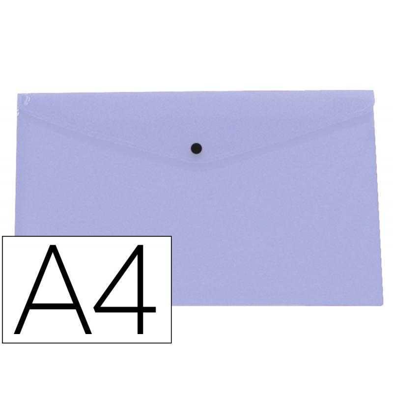Carpeta liderpapel dossier broche polipropileno din a4 lavanda opaco 50 hojas