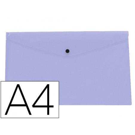 Carpeta liderpapel dossier broche polipropileno din a4 lavanda opaco 50 hojas