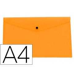 Carpeta liderpapel dossier broche polipropileno din a4 naranja fluor opaco 50 hojas