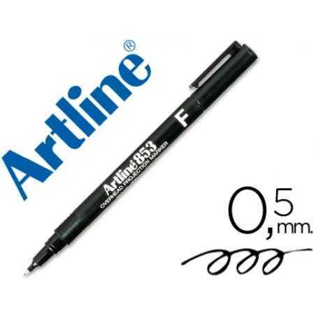 Rotulador artline retroproyeccion punta fibra permanente ek-853 negro -punta redonda 0.5 mm