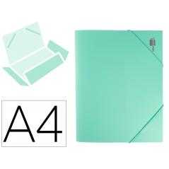Carpeta liderpapel gomas solapas polipropileno din a4 verde manzana opaco