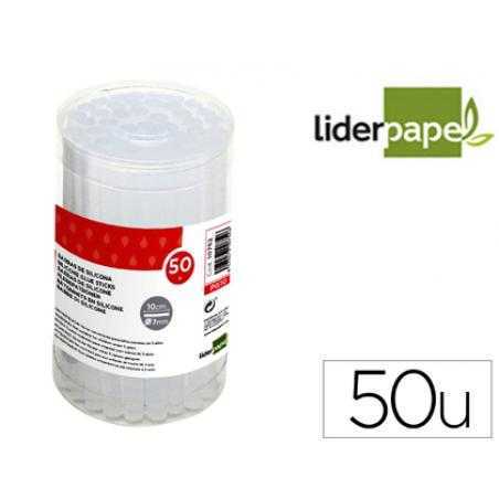 Barra termofusible liderpapel de 7 mm de diametro x 100 mm de alto caja de 50 unidades
