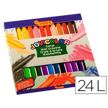 Lápices cera jovicolor -caja de 24 colores