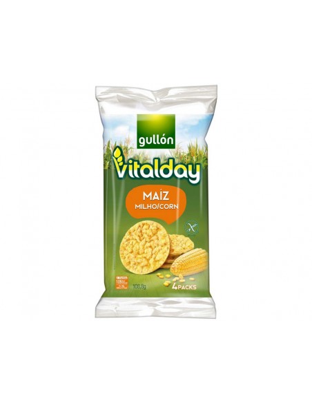 Tortitas de maiz gullon vitalday 108 gr paquete de 4 unidades de 27,5 gr