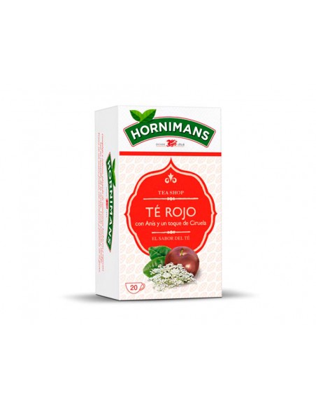 Te rojo hornimans con anis y toque de ciruela caja de 20 bolsitas