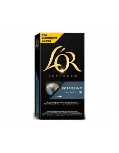 Cafe l'or espresso fortissimo intensidad 10 caja de 10 capsulas compatible nespresso