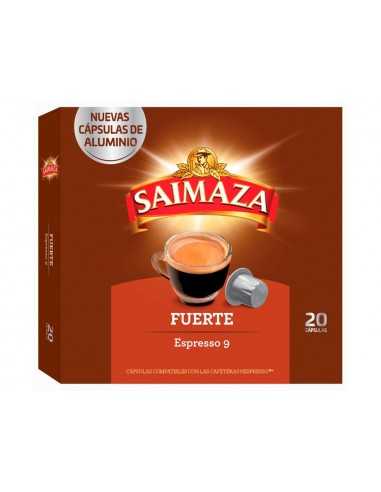 Cafe saimaza fuerte espresso intensidad 9 caja de 20 capsulas compatible nespresso