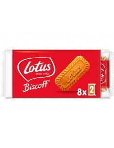 Galletas lotus biscoff caramelizadas pack de 8 bolsas de 2 unidades 124 gr