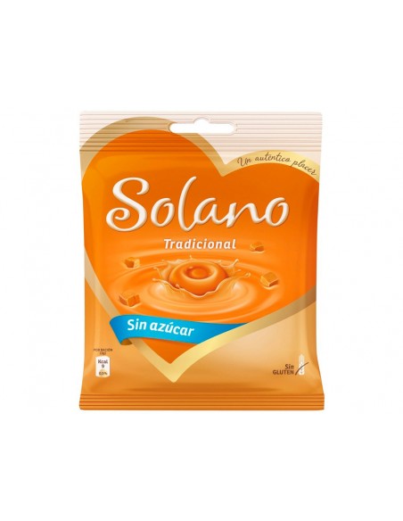 Caramelo solano tradicional toffe con crema sin azucar bolsa de 99 gr