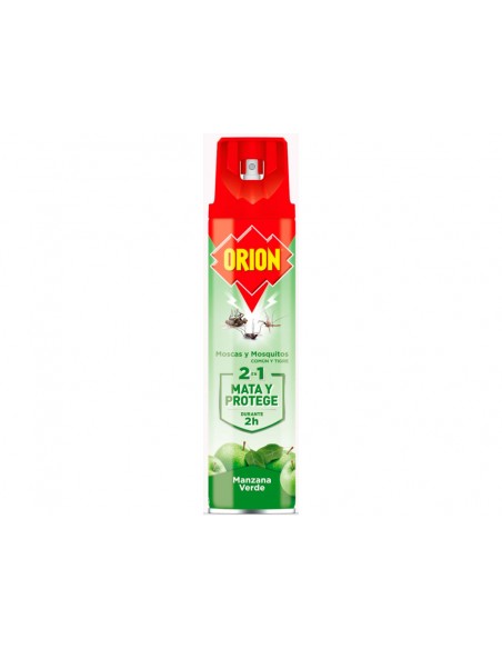 Insecticida orion para moscas y mosquitos aroma manzana bote de 600 ml