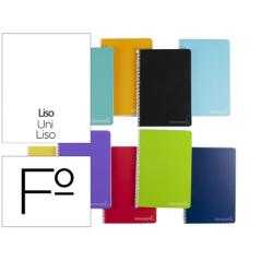 Cuaderno espiral liderpapel folio witty tapa dura 80h 75gr liso sin margen colores surtidos
