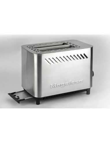 Tostador magefesa jour doble boca 820w acero inoxidable con bandeja recogemigas