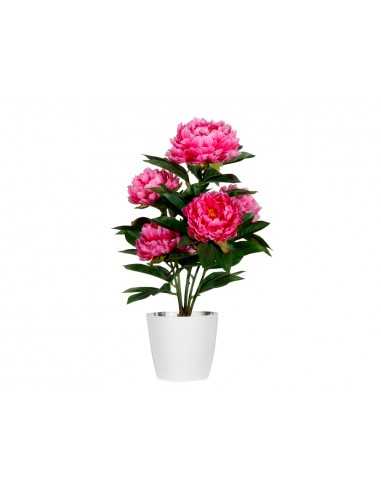 Flor artificial paperflow peonia rosa 55 cm