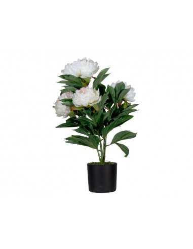 Flor artificial paperflow peonia blanca 55 cm
