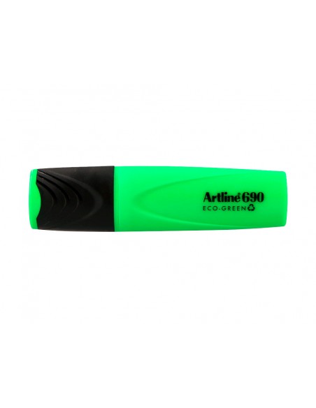 Rotulador artline fluorescente ek-690 eco green punta biselada verde