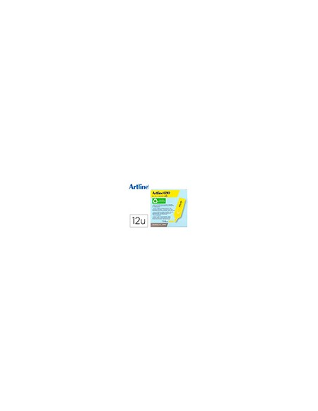 Rotulador artline fluorescente ek-690 eco green punta biselada amarillo
