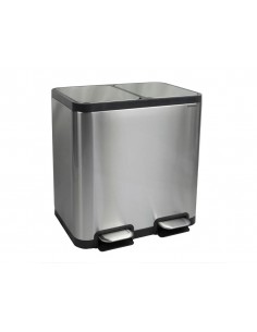 Papelera metalica maul cycle acero inoxidable con pedal 20+20 litros