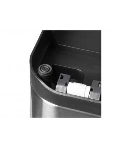 Papelera metalica maul cycle acero inoxidable con pedal 20+20 litros