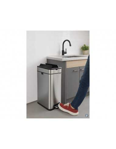 Papelera metalica maul prme acero inoxidable 30 litros
