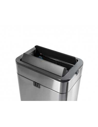 Papelera metalica maul prme acero inoxidable 30 litros