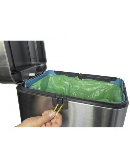 Papelera metalica maul prme acero inoxidable 30 litros