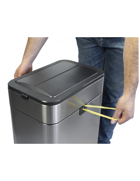 Papelera metalica maul prme acero inoxidable 30 litros