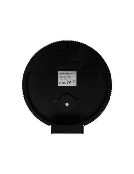 Reloj q-connect digital de pared digital con alarma redondo 27 cm