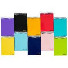 Cuaderno espiral liderpapel bolsillo octavo apaisado smart tapa blanda 80h 60gr cuadro 4mm colores surtidos
