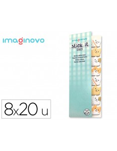 Bloc notas adhesivas imaginovo marcapaginas perrito 120 hojas 8x15x48 mm