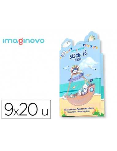 Notas adhesivas imaginovo stick it! notebook 160 notas adhesivas pirata tamaños surtidos cañón