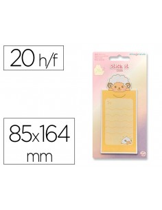 Bloc notas adhesivas imaginovo letter con mensaje trasero cabra 20 hojas 85x164 mm