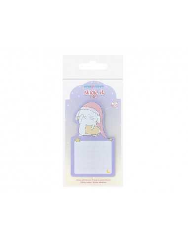 Bloc notas adhesivas imaginovo bunny con soporte 20 hojas morado 60x125 mm