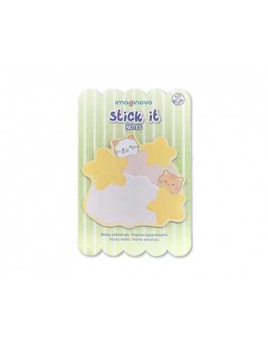 Bloc notas adhesivas imaginovo meow 20 hojas nubes 70x70 mm
