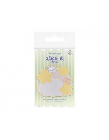 Bloc notas adhesivas imaginovo meow 20 hojas nubes 70x70 mm