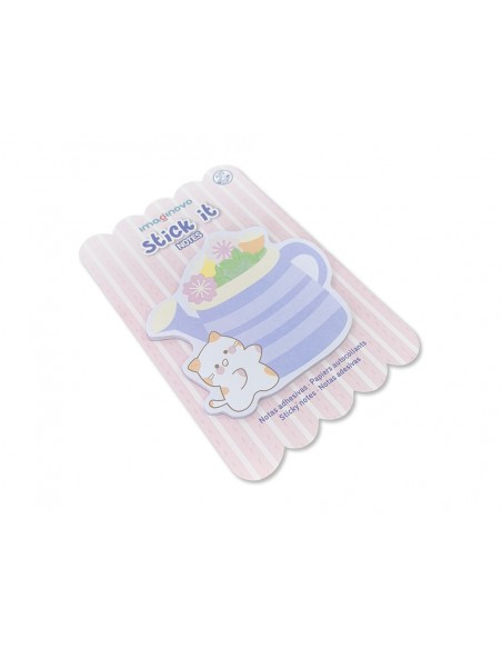 Bloc notas adhesivas imaginovo meow 20 hojas florero 70x70 mm