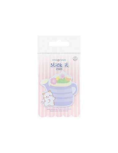 Bloc notas adhesivas imaginovo meow 20 hojas florero 70x70 mm