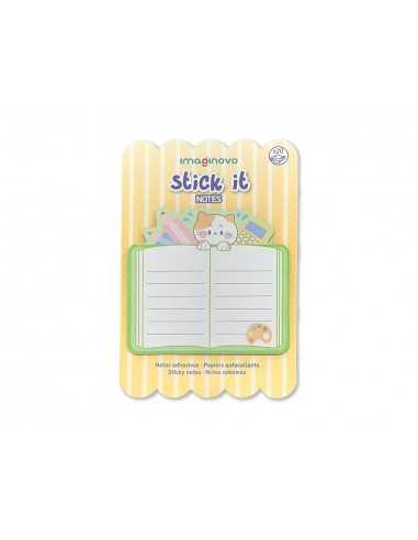 Bloc notas adhesivas imaginovo meow 20 hojas cuaderno 70x70 mm