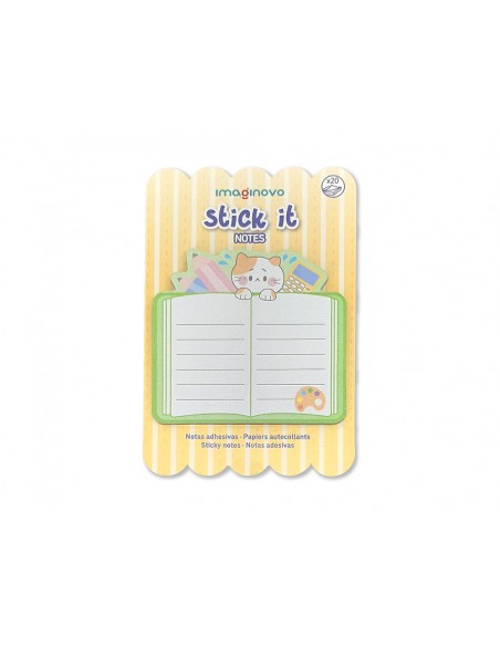 Bloc notas adhesivas imaginovo meow 20 hojas cuaderno 70x70 mm Bloc notas adhesivas imaginovo meow 20 hojas cuaderno 70x70 mm