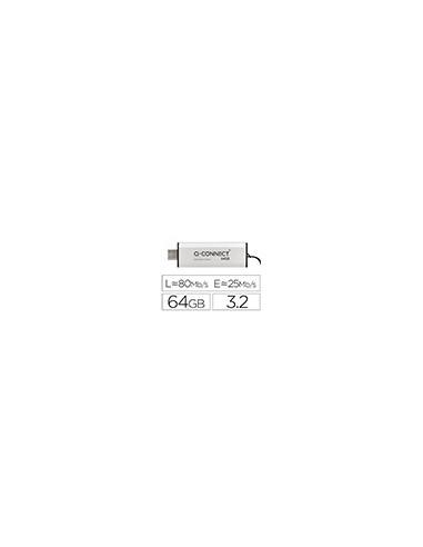 Memoria usb q-connect flash drive 64 gb 3.2 tipo c