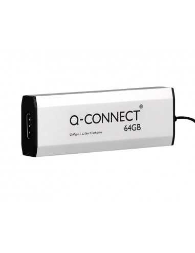 Memoria usb q-connect flash drive 64 gb 3.2 tipo c